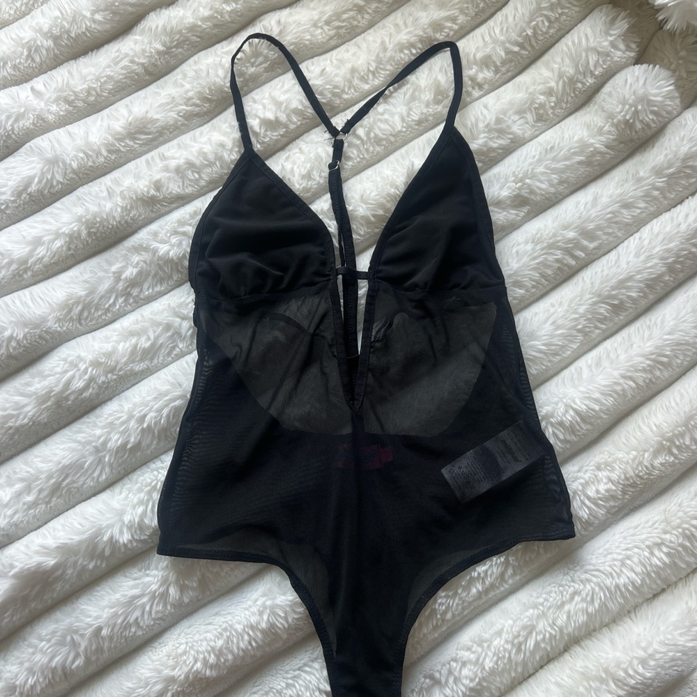 Ediked Black mesh bodysuit